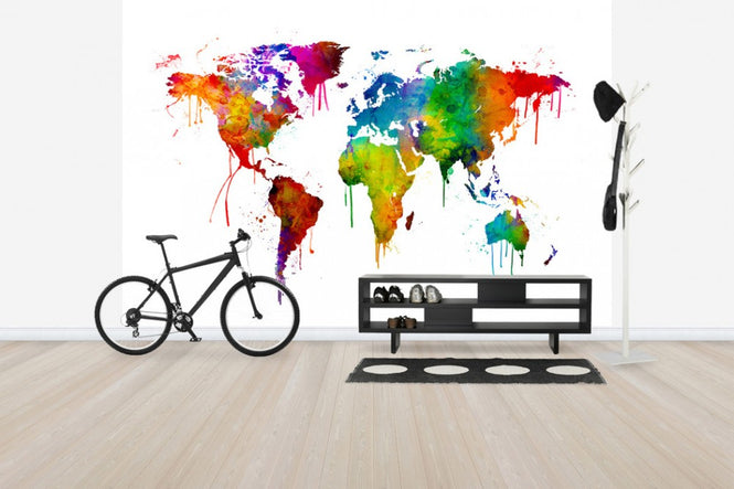 PHOTOWALL / Watercolour World Map (e30538)