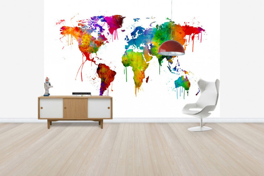 PHOTOWALL / Watercolour World Map (e30538)