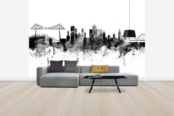 PHOTOWALL / Middlesbrough Skyline Black (e30563)