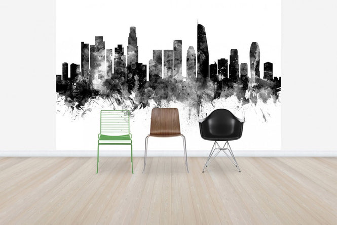 PHOTOWALL / Los Angeles California Skyline Black 2 (e30569)