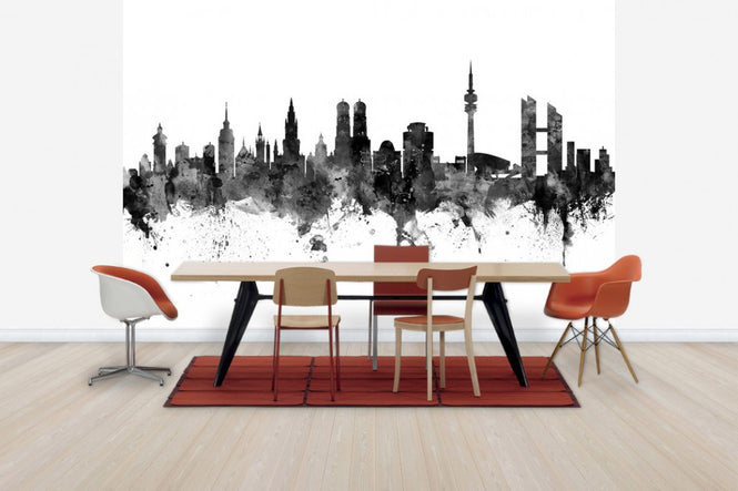 PHOTOWALL / Munich Skyline Black (e30571)