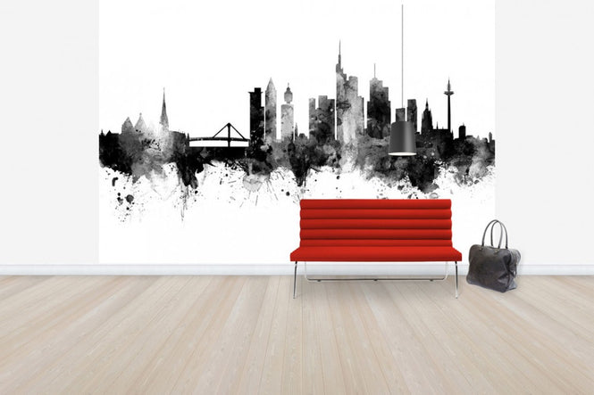 PHOTOWALL / Frankfurt Skyline Black (e30573)