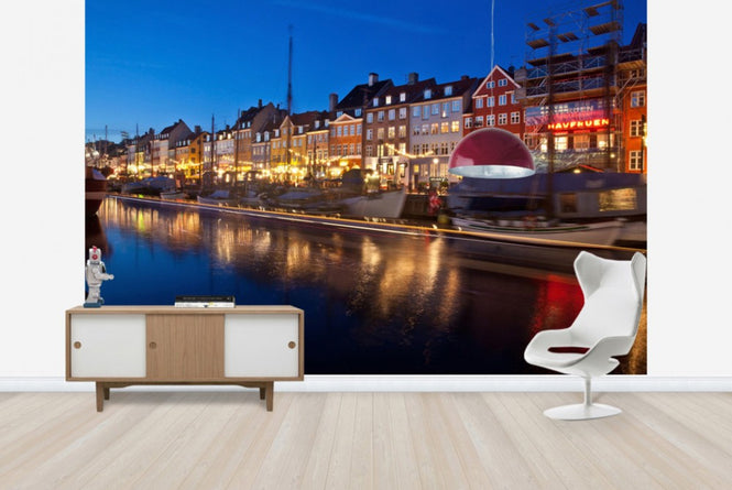 PHOTOWALL / Night in Nyhavn, Copenhagen (e40931)