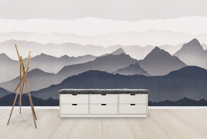 PHOTOWALL / Misty Landscape - Blue (e41068)