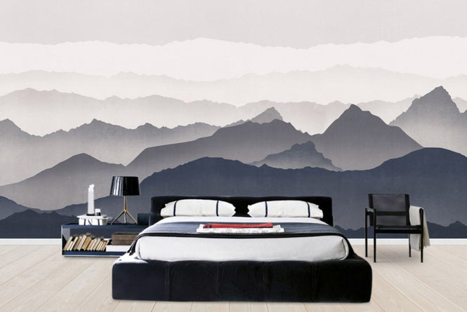 PHOTOWALL / Misty Landscape - Blue (e41068)