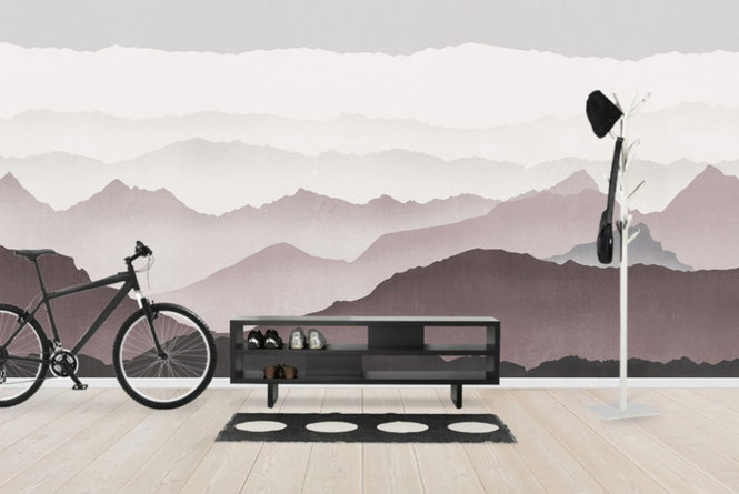PHOTOWALL / Misty Landscape - Plum (e41069)