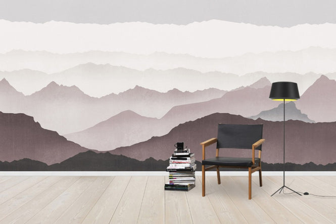PHOTOWALL / Misty Landscape - Plum (e41069)