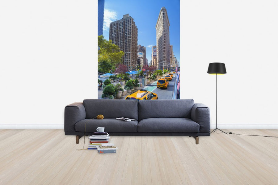 PHOTOWALL / Colorful Cabs by Flatiron Building (e50029)