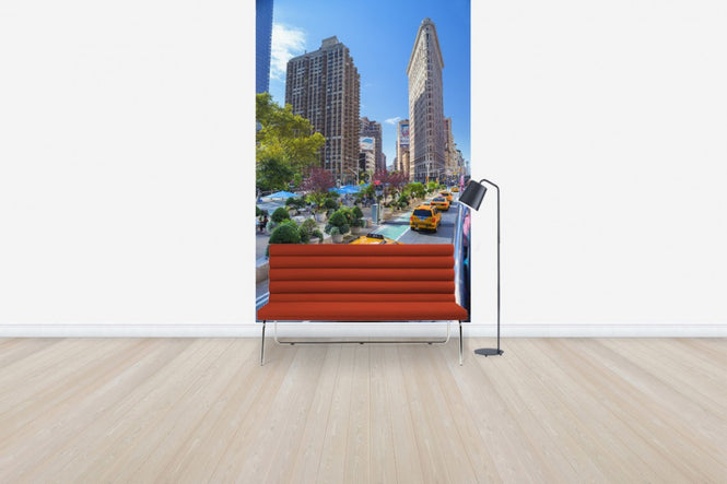 PHOTOWALL / Colorful Cabs by Flatiron Building (e50029)