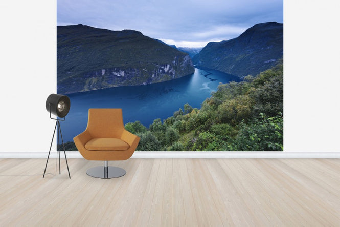 PHOTOWALL / Blue Hour at Geiranger Fjord (e31039)