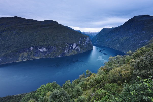 PHOTOWALL / Blue Hour at Geiranger Fjord (e31039)