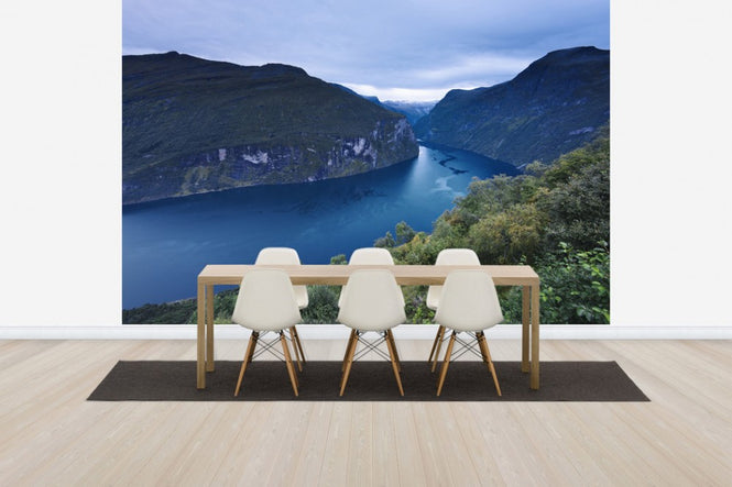 PHOTOWALL / Blue Hour at Geiranger Fjord (e31039)