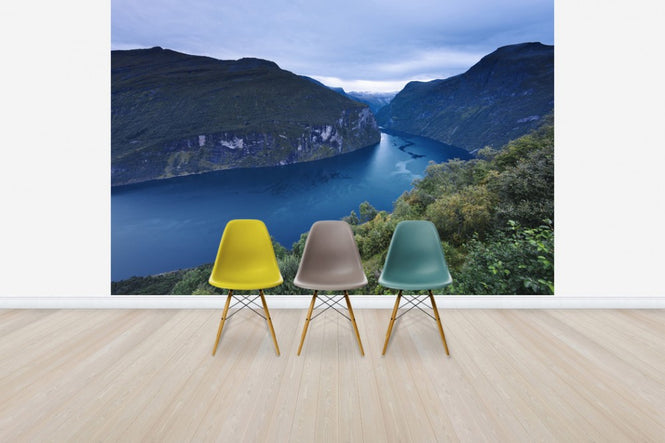 PHOTOWALL / Blue Hour at Geiranger Fjord (e31039)
