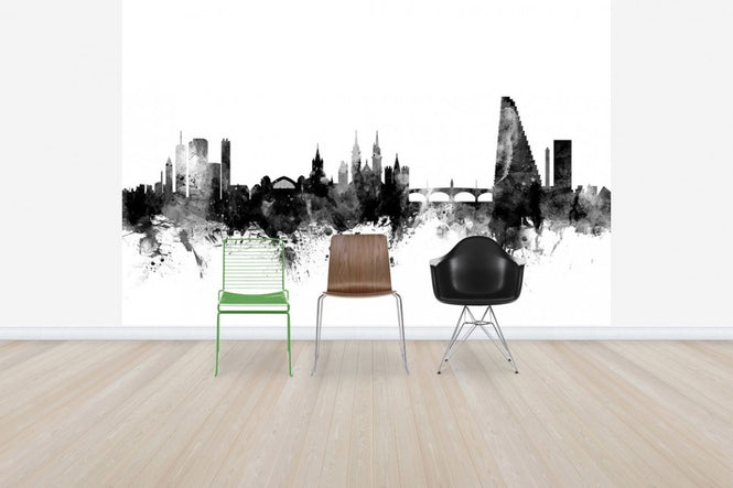 PHOTOWALL / Basel Skyline Black (e50119)