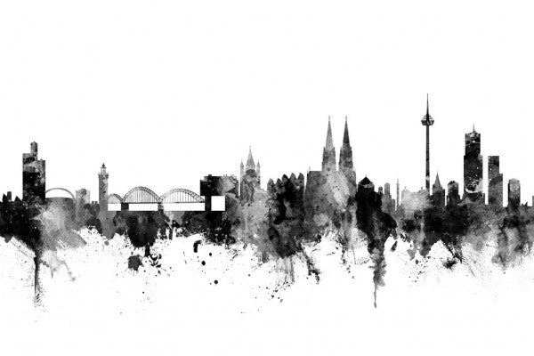 PHOTOWALL / Cologne Skyline Black (e50127)