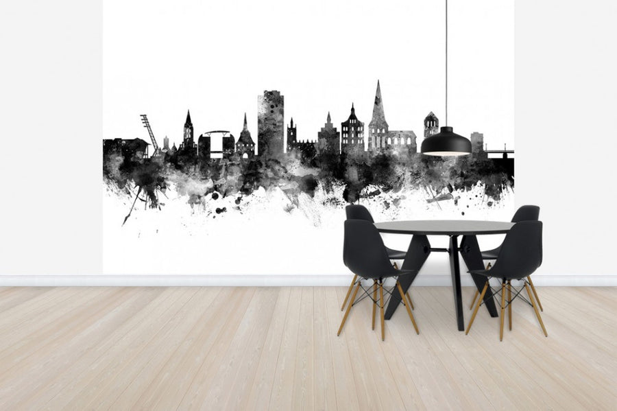 PHOTOWALL / Rostock Skyline Black (e50159)