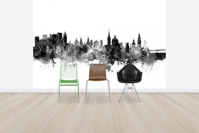 PHOTOWALL / Salzburg Skyline Black (e50161)