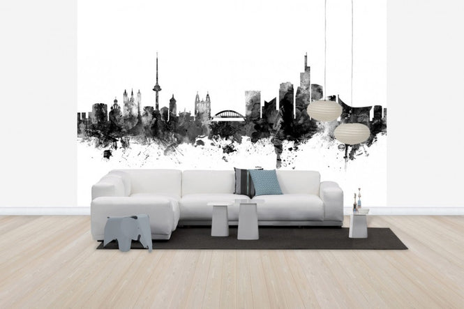 PHOTOWALL / Vilnius Skyline Black (e50175)
