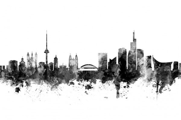 PHOTOWALL / Vilnius Skyline Black (e50175)