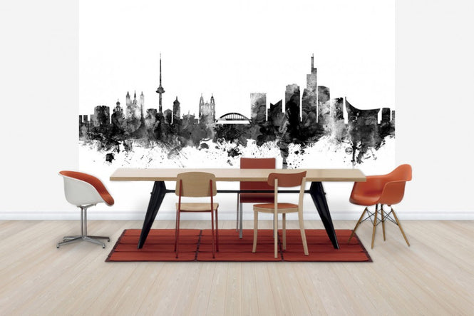 PHOTOWALL / Vilnius Skyline Black (e50175)