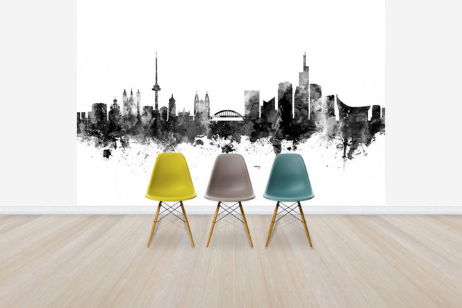 PHOTOWALL / Vilnius Skyline Black (e50175)