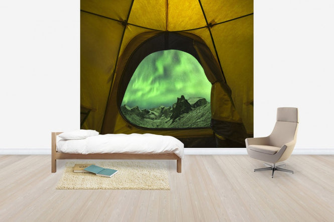 PHOTOWALL / Aurora Borealis Seen from Tent, Alaska (e31087)