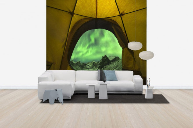PHOTOWALL / Aurora Borealis Seen from Tent, Alaska (e31087)