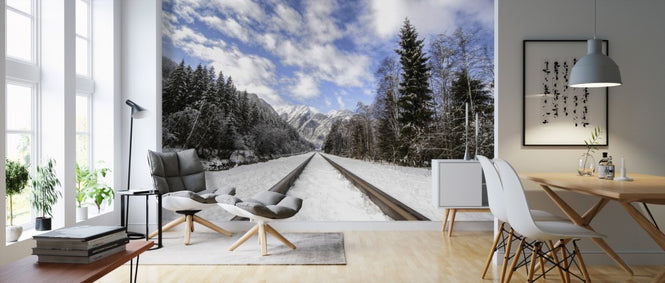 PHOTOWALL / Snow Covered Railway (e310517)