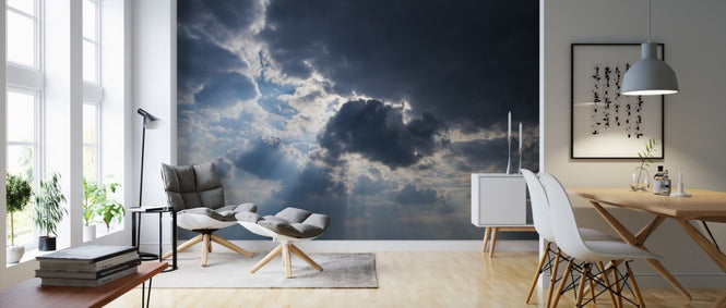 PHOTOWALL / Cloudy Sky with Sunbeams (e310530)