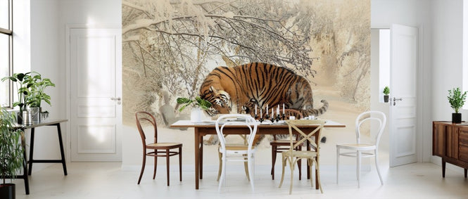 PHOTOWALL / Tiger with Young Cub (e310532)