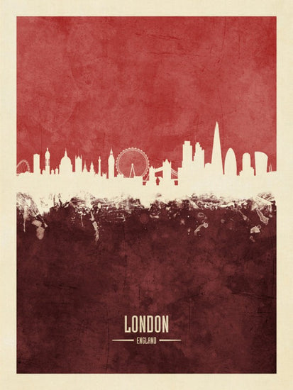PHOTOWALL / London England Skyline Red (e310703)