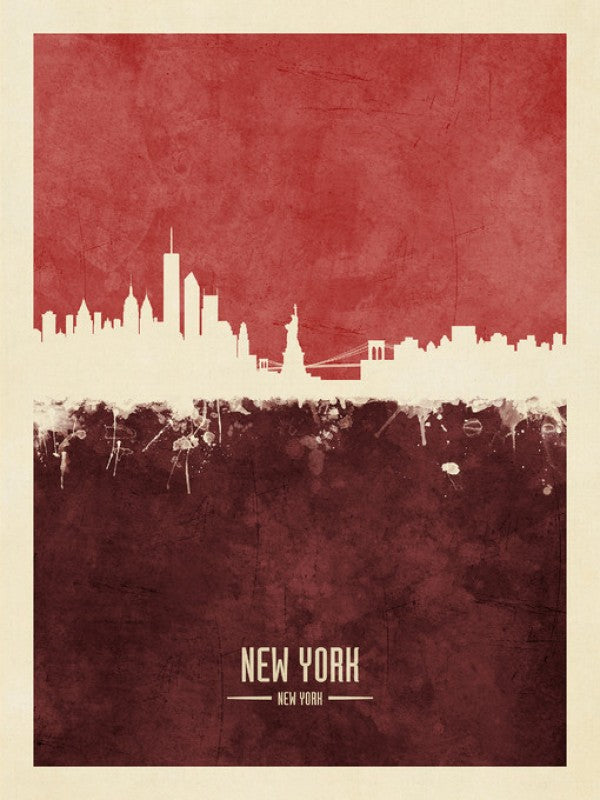 PHOTOWALL / New York Skyline Red (e310705)