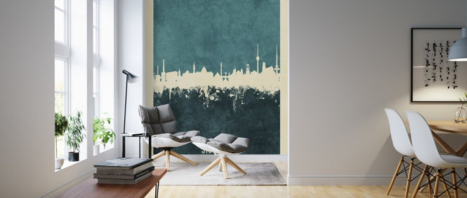 PHOTOWALL / Stuttgart Germany Skyline Blue (e310714)