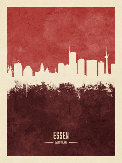 PHOTOWALL / Essen Germany Skyline Red (e310727)