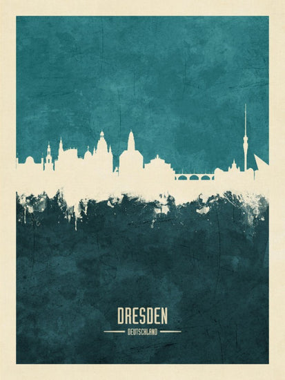 PHOTOWALL / Dresden Germany Skyline Blue (e310728)