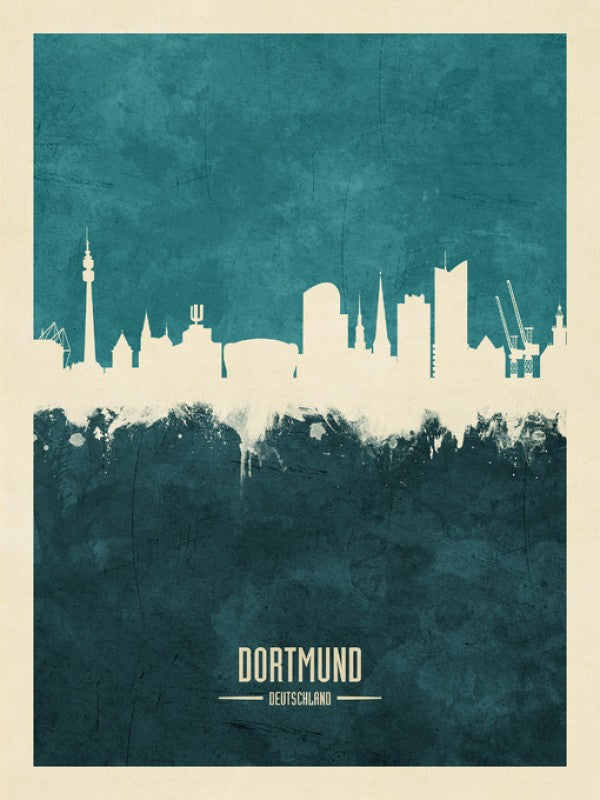 PHOTOWALL / Dortmund Germany Skyline Blue (e310730)