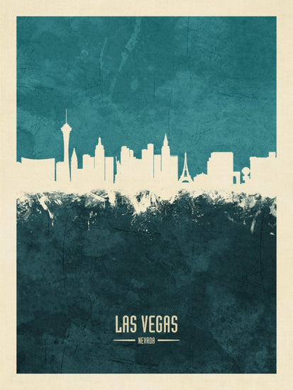 PHOTOWALL / Las Vegas Nevada Skyline Blue (e310740)