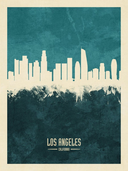 PHOTOWALL / Los Angeles California Skyline Blue (e310742)