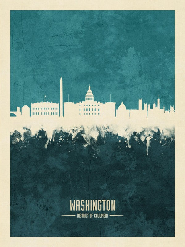 PHOTOWALL / Washington DC Skyline Blue (e310746)