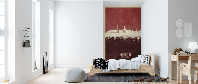PHOTOWALL / Washington DC Skyline Red (e310747)