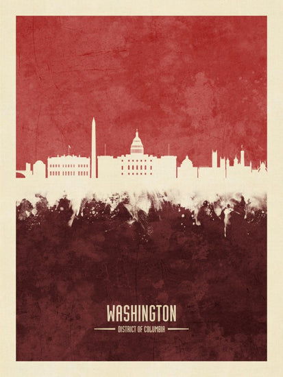 PHOTOWALL / Washington DC Skyline Red (e310747)