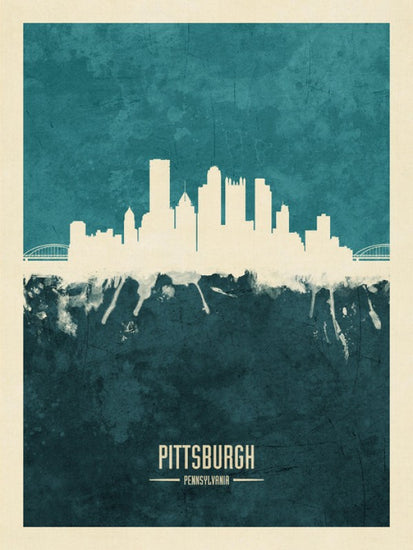 PHOTOWALL / Pittsburgh Pennsylvania Skyline Blue (e310750)