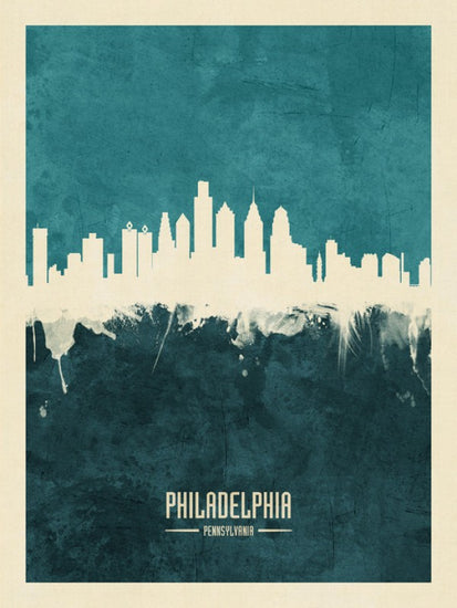 PHOTOWALL / Philadelphia Pennsylvania Skyline Blue (e310752)