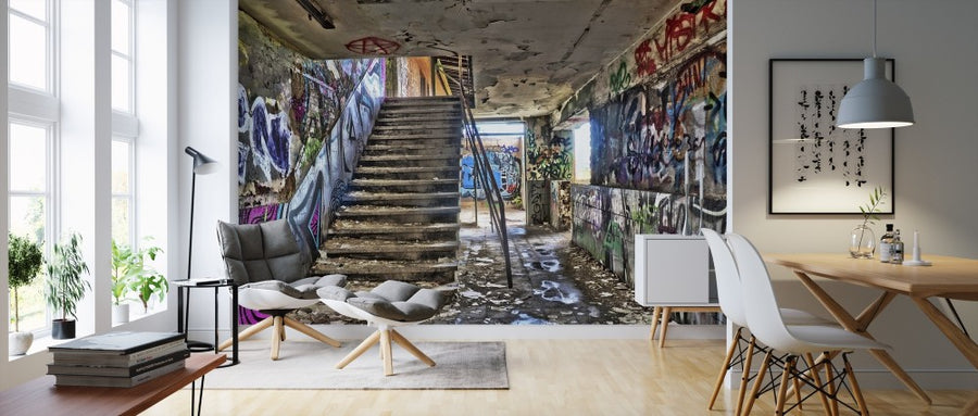 PHOTOWALL / Abandoned Building Staircase (e310796)