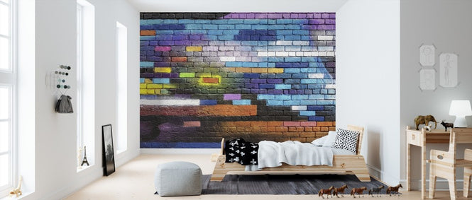 PHOTOWALL / Colorful Brick Wall (e310830)