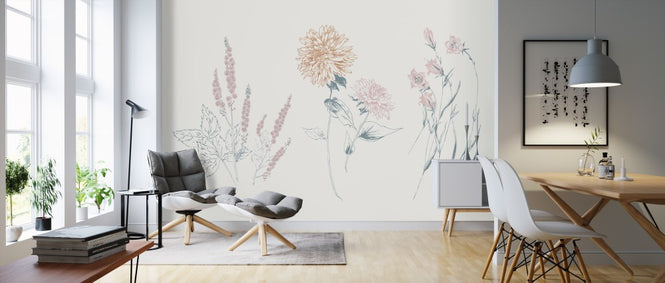 PHOTOWALL / Flowers on White VIII Contemporary (e311222)