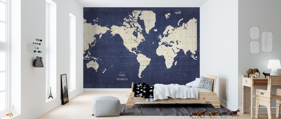 PHOTOWALL / Blueprint World Map - No Border (e311280)