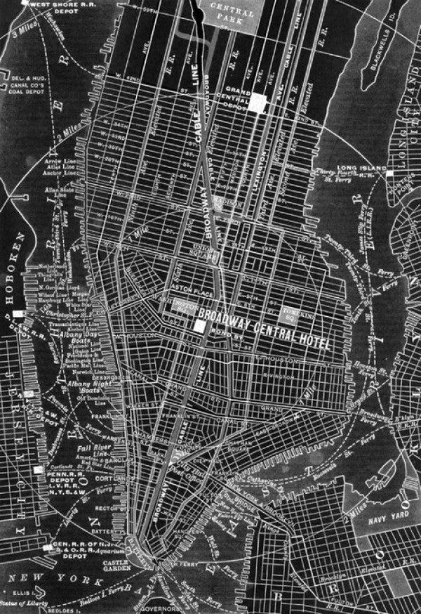 PHOTOWALL / Broadway Central NYC Map (e311339)