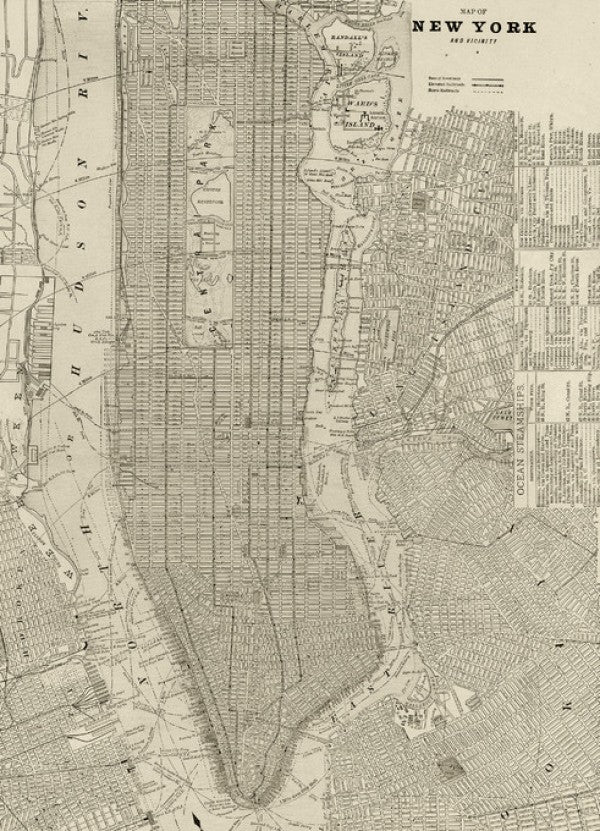 PHOTOWALL / Newsprint NYC Map (e311340)