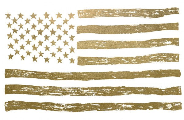 PHOTOWALL / Gold U.S. Flag (e311346)